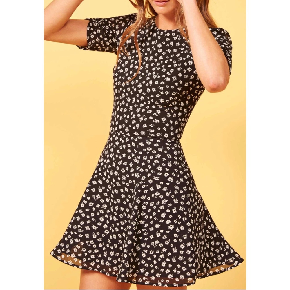 REFORMATION Gracie Ruched Sleeve Mini Dress Size 4